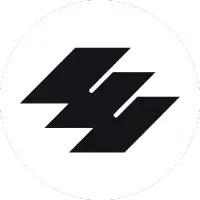 Ein schwarzes, eckiges, geometrisches Logo, das drei parallelen, versetzten Blitzen oder Zickzacklinien ähnelt, die diagonal in einen weißen, kreisförmigen Hintergrund eingebettet sind – perfekt für Ihre Unternehmenswebsite oder wenn Sie eine Webseite mit einzigartigem Webdesign erstellen müssen.